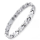 Feraco pulsera frontal plata mostrando diseño y brillo