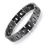 Feraco pulsera frontal mostrando acabado negro y estilo elegante