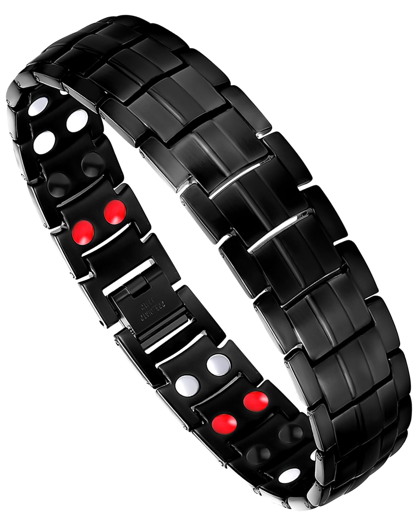 Feraco pulsera frontal negra mostrando diseño y elegancia