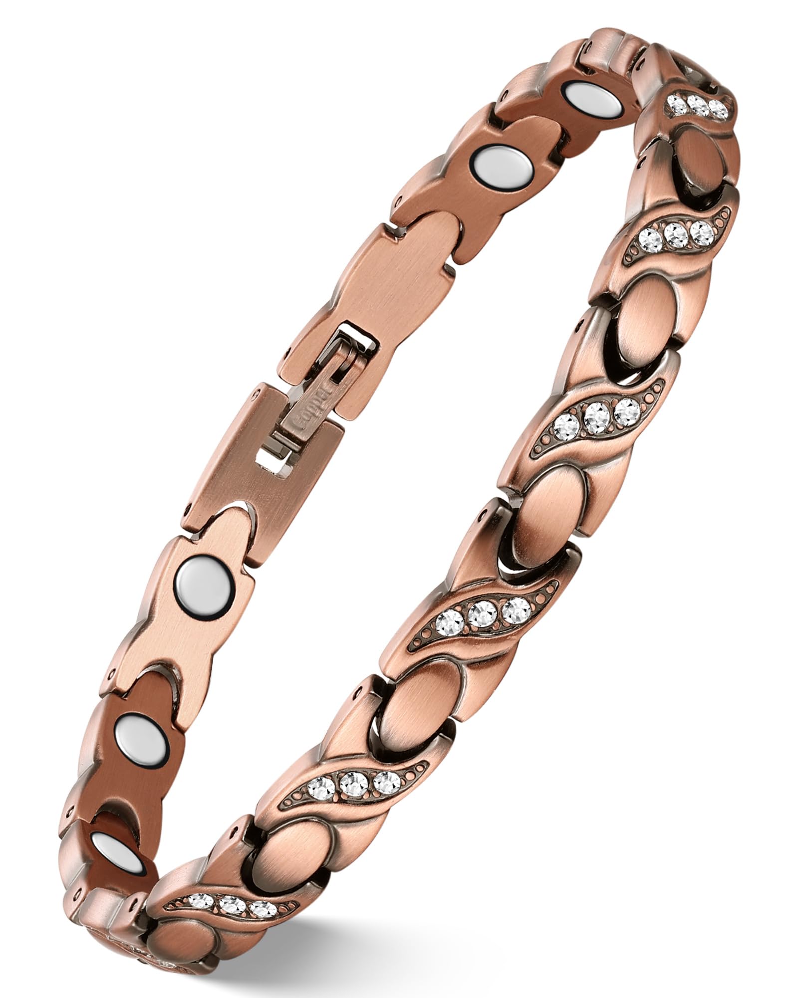 Feraco pulsera frontal mostrando diseño infinito y acabado brillante