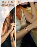 Feraco pulsera corte que muestra ubicación de imanes de neodimio integrados
