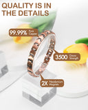 Feraco pulsera de cobre vista frontal, diseño clásico y pulido