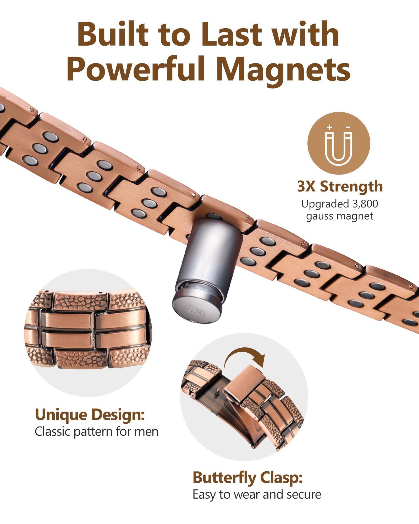 Feraco pulsera en uso casual en muñeca masculina combinando con ropa diaria