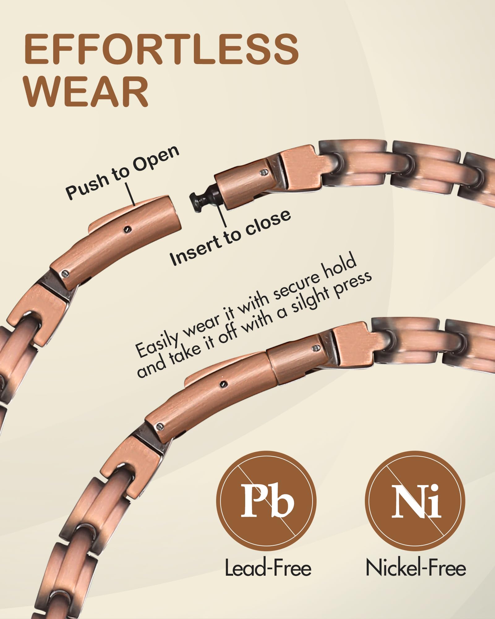 Feraco textura del cobre con barniz protector para brillo duradero