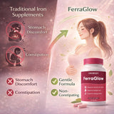 FERRAGLOW cápsula en mano ilustrando dosis diaria conveniente