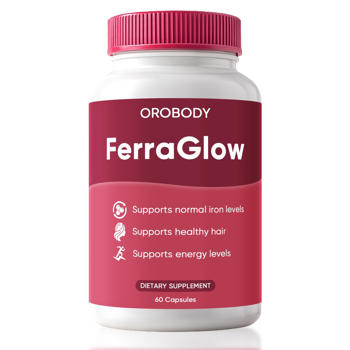 FERRAGLOW frasco delante mostrando diseño y facilidad de uso