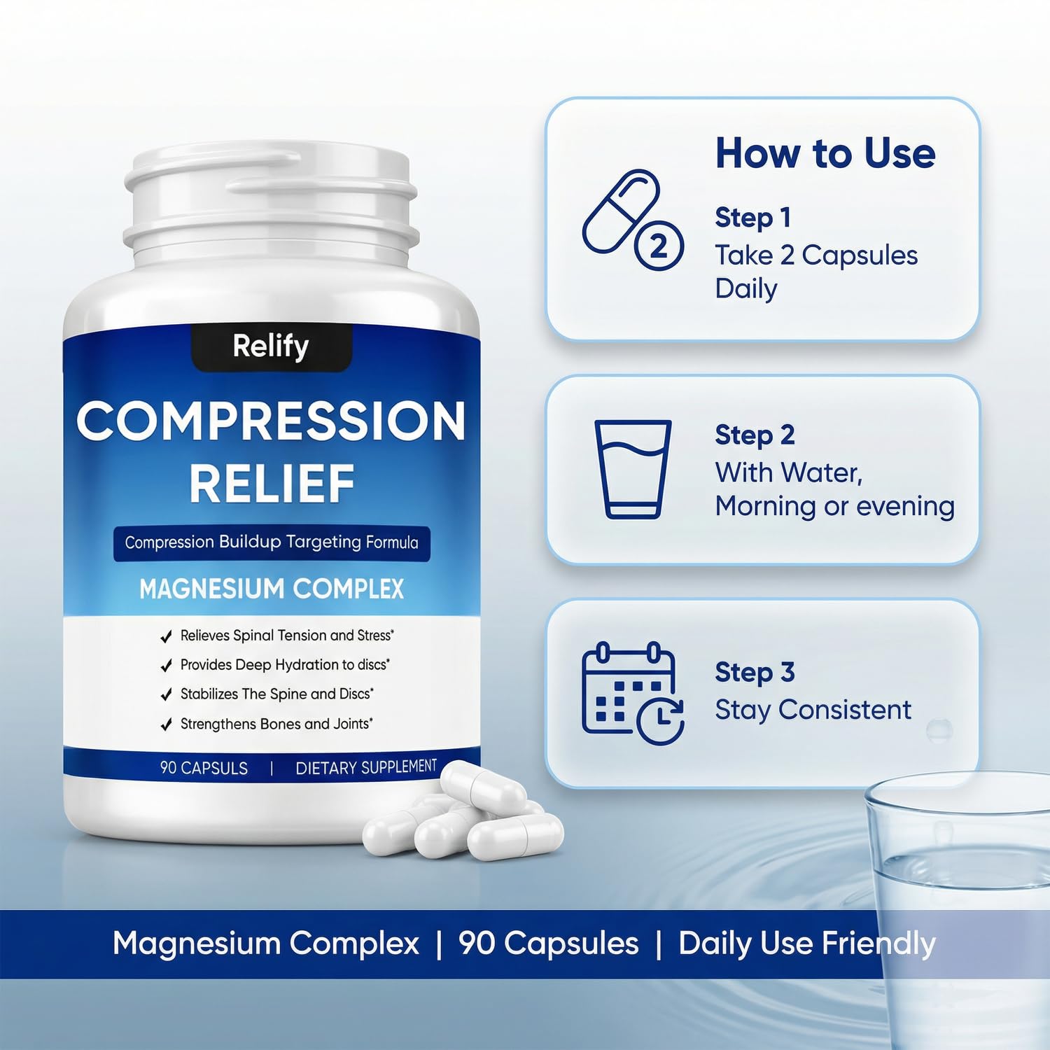 FERRAGLOW Mentara Relify detalle de composición resaltando ingredientes claros