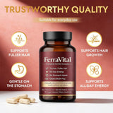 FerraVital comparación de tamaño junto a una moneda para referencia visual clara