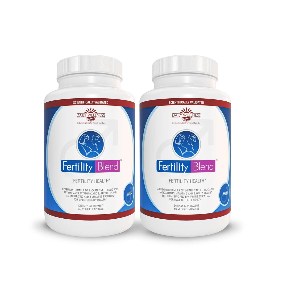 Fertility Blend imagen frontal del frasco mostrando etiquetas y cantidad, ideal para decisión de compra