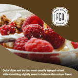 FGO polvo mezclado en taza de cacao caliente para sabor agradable