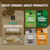 FGO etiqueta con certificaciones USDA Organic y Non-GMO visibles