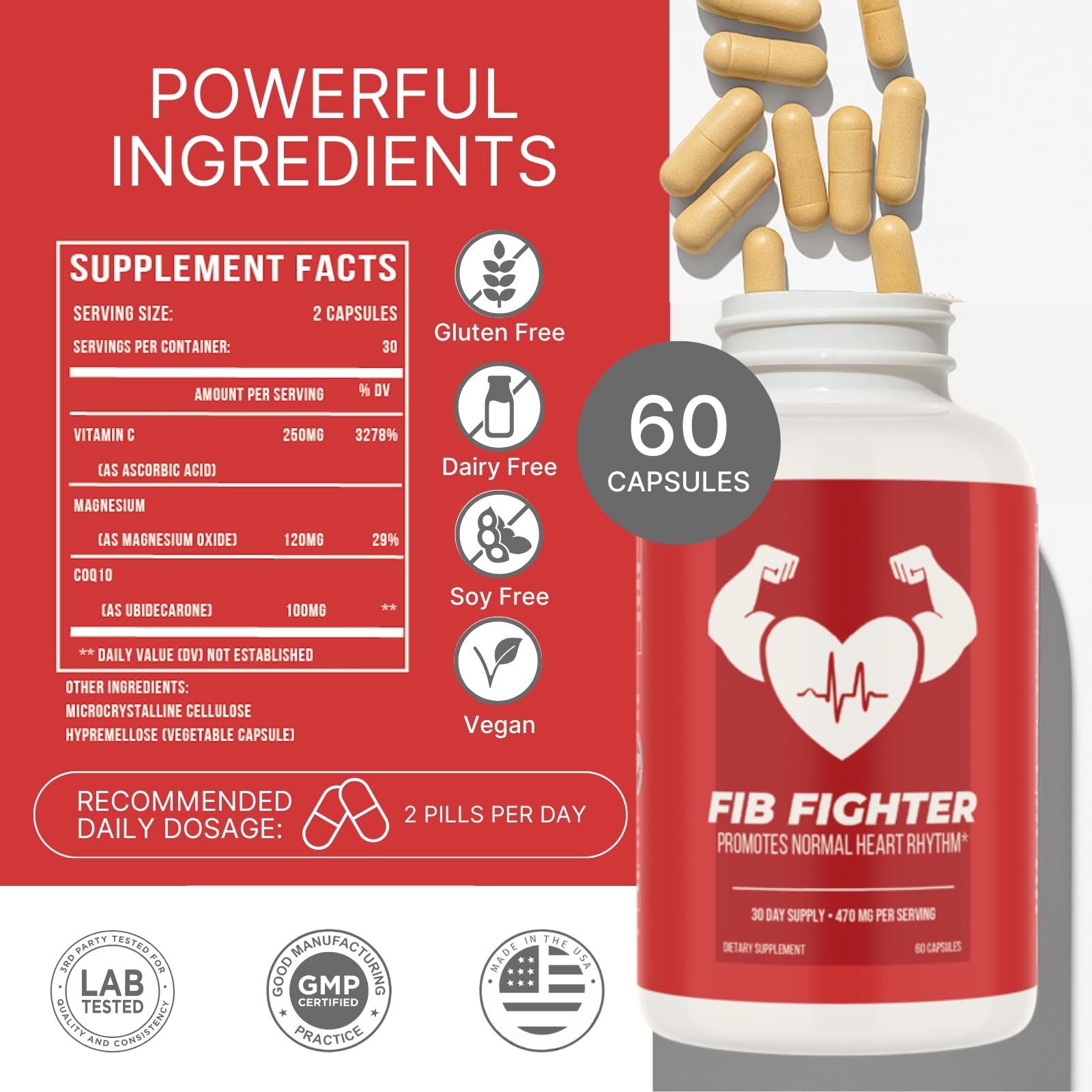 Fib Fighter en cocina junto a alimentos sanos transmitiendo estilo de vida