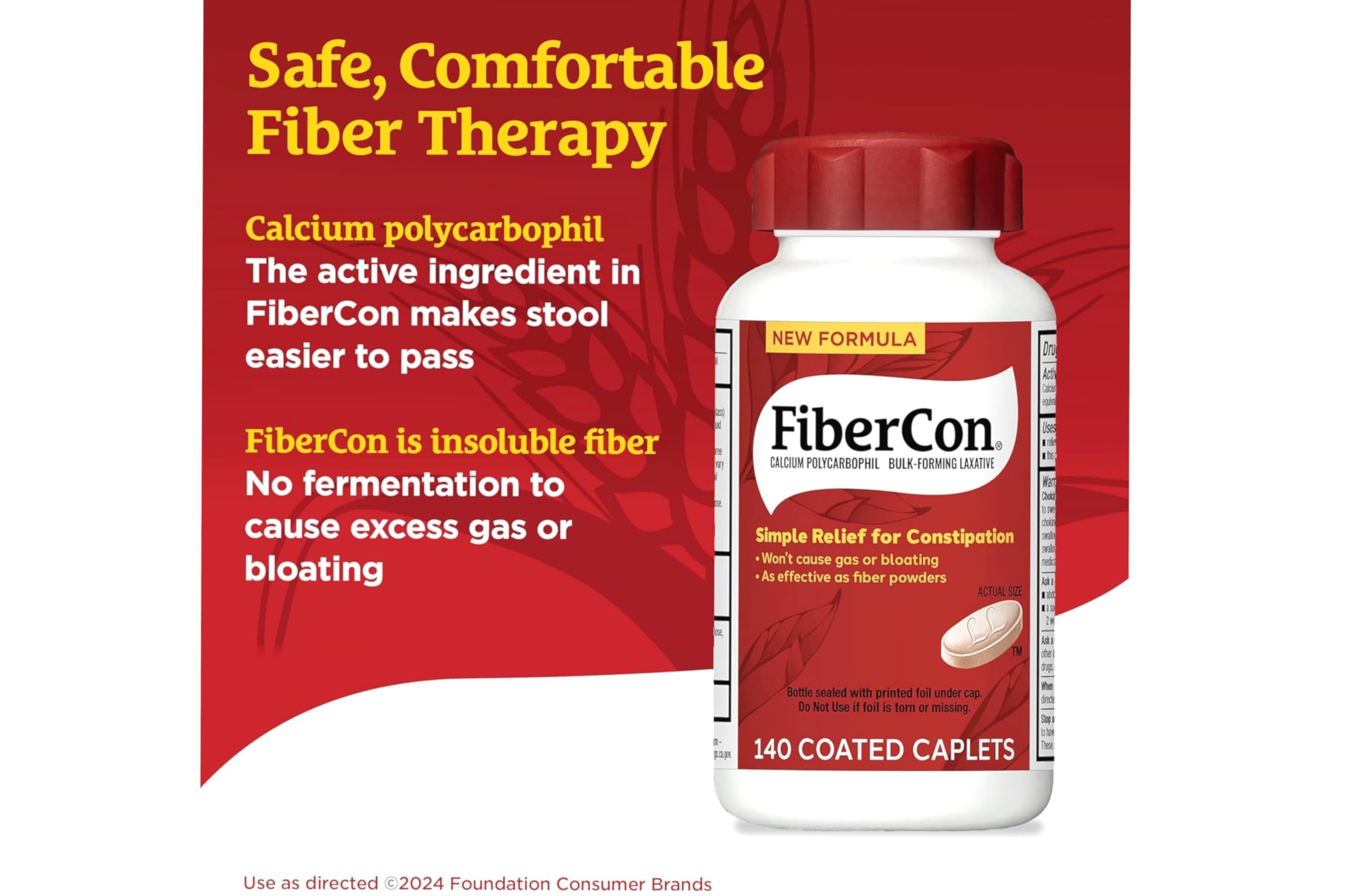 Fibercon comparado con polvo de fibra para ilustrar conveniencia sólida
