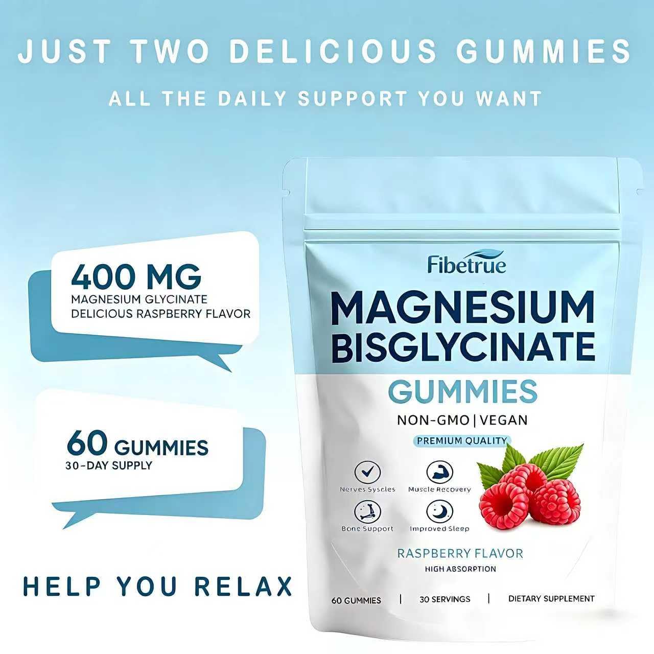 Fibetrue gominolas junto a una regla mostrando tamaño y control de dosis