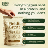 Field's Great polvo textura cercano crema que facilita mezcla sin grumos