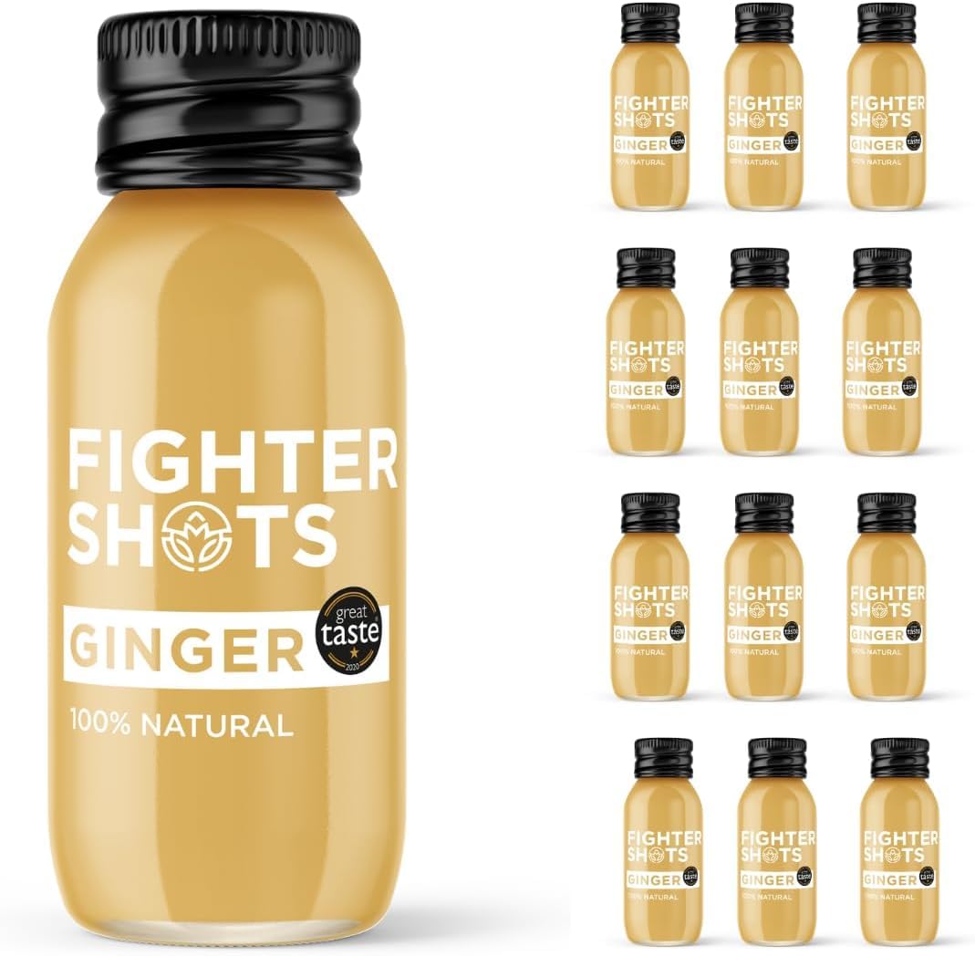 Fighter Shots frente del pack de 12 mostrando diseño y conveniencia