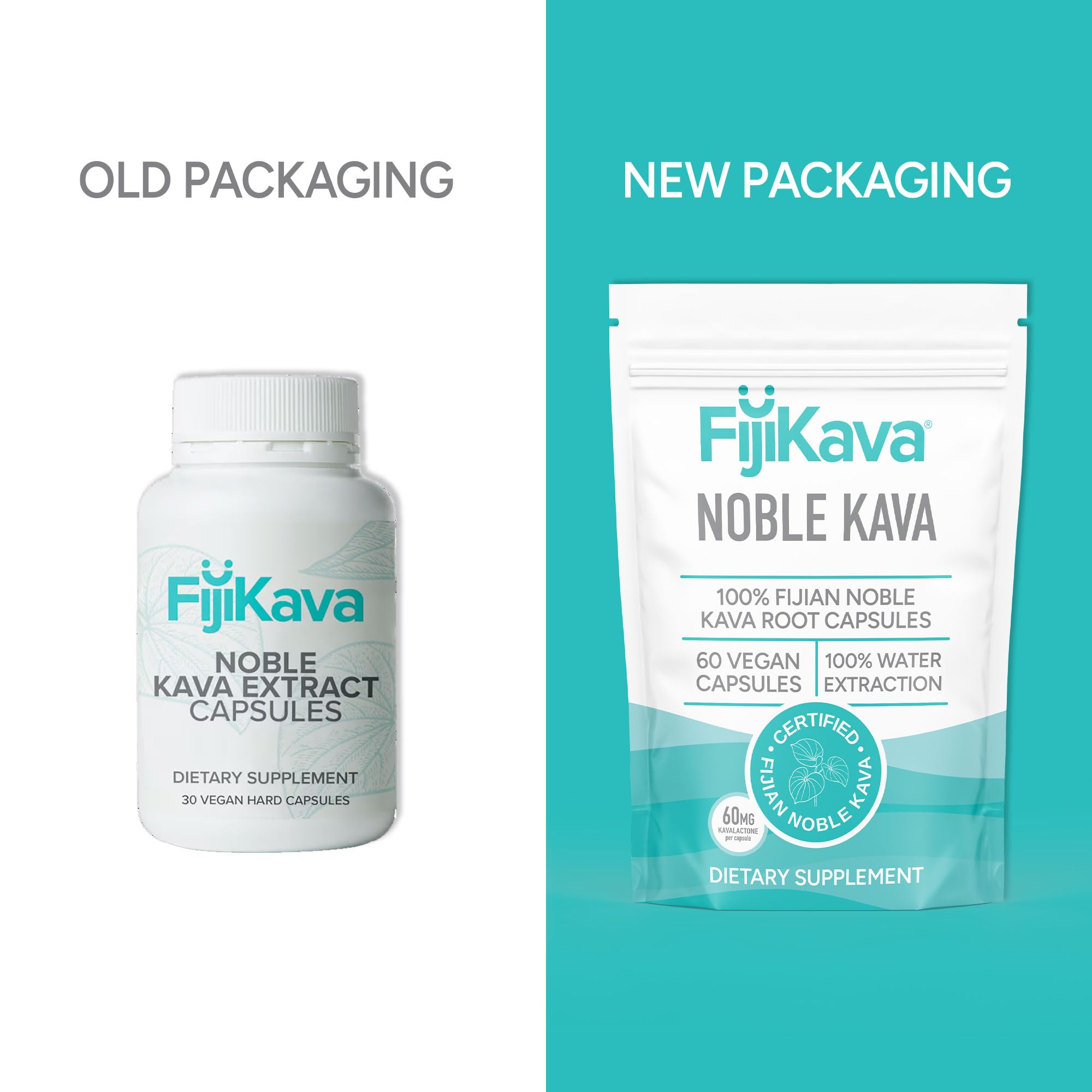 FijiKava cápsula en mano para comparar tamaño y facilidad de ingestión