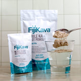 FijiKava preparación en vaso listo para beber, conveniencia instantánea