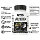 Filwy etiqueta con ingredientes y 4.64% timohinona para asegurar consistencia