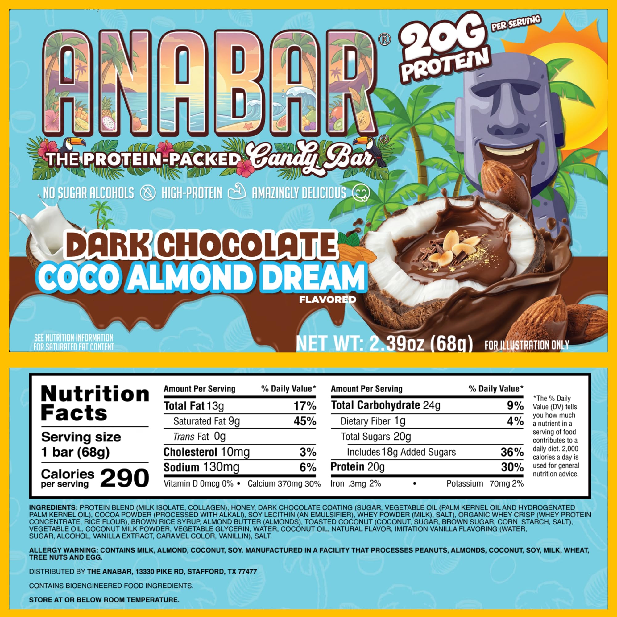 FINAL BOSS PERFORMANCE ANABAR barra sin envolver mostrando cobertura de chocolate apetecible