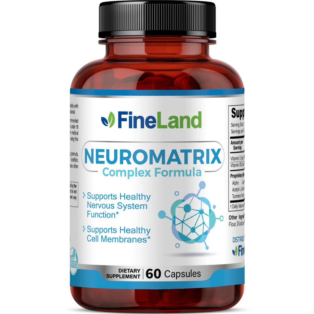 FineLand envase frontal NEUROMATRIX mostrando etiqueta y beneficios