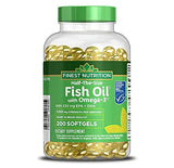 Finest Nutrition envase frontal mostrando 200 softgels y etiqueta clara