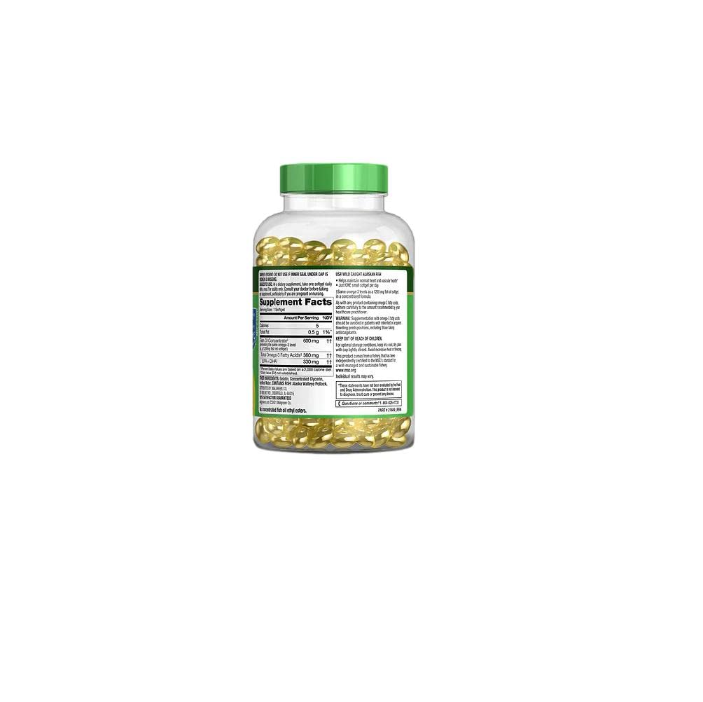 Finest Nutrition aceite dentro de cápsula resalta concentración omega-3