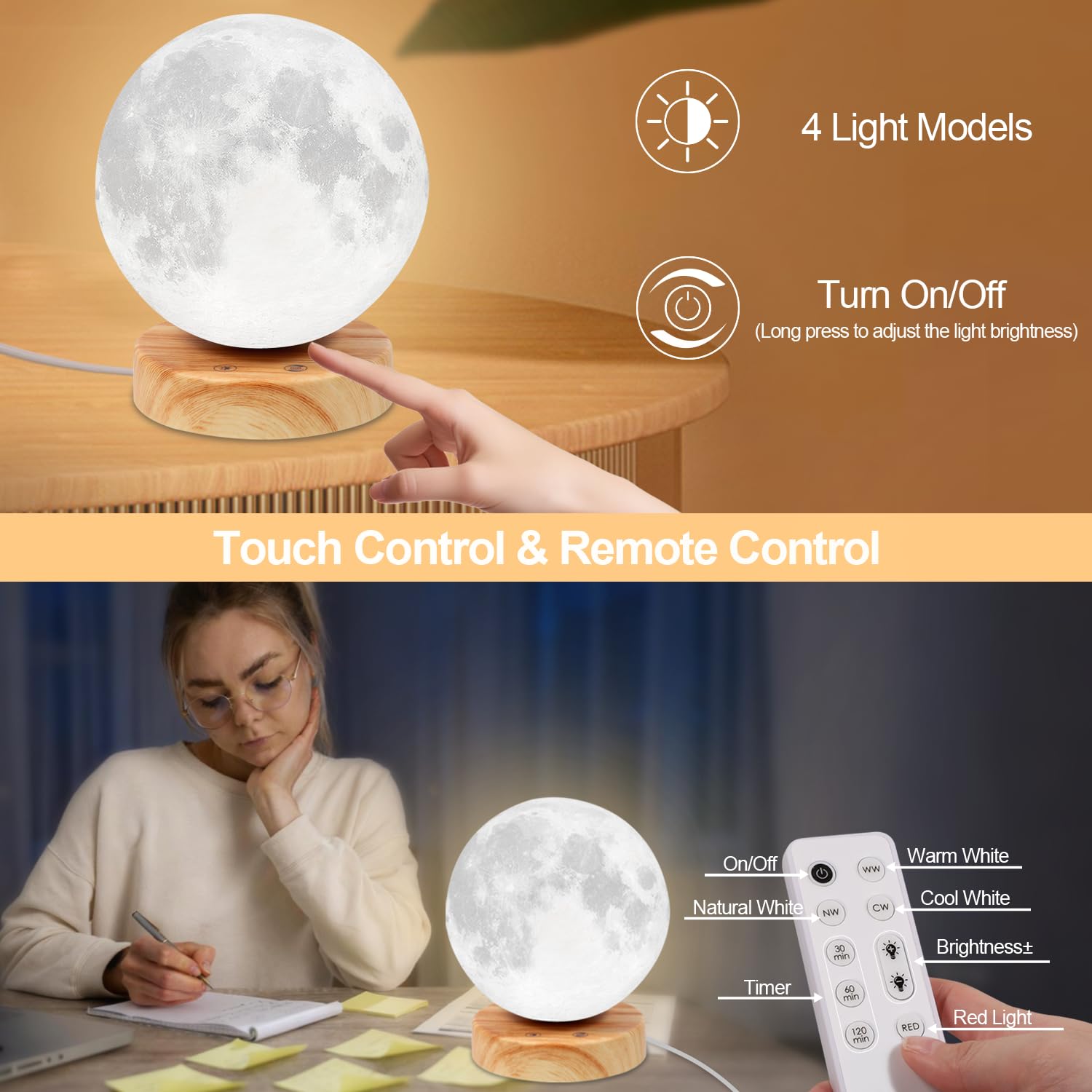 Finezeal luz 4000K apoyando tareas de estudio con tono natural