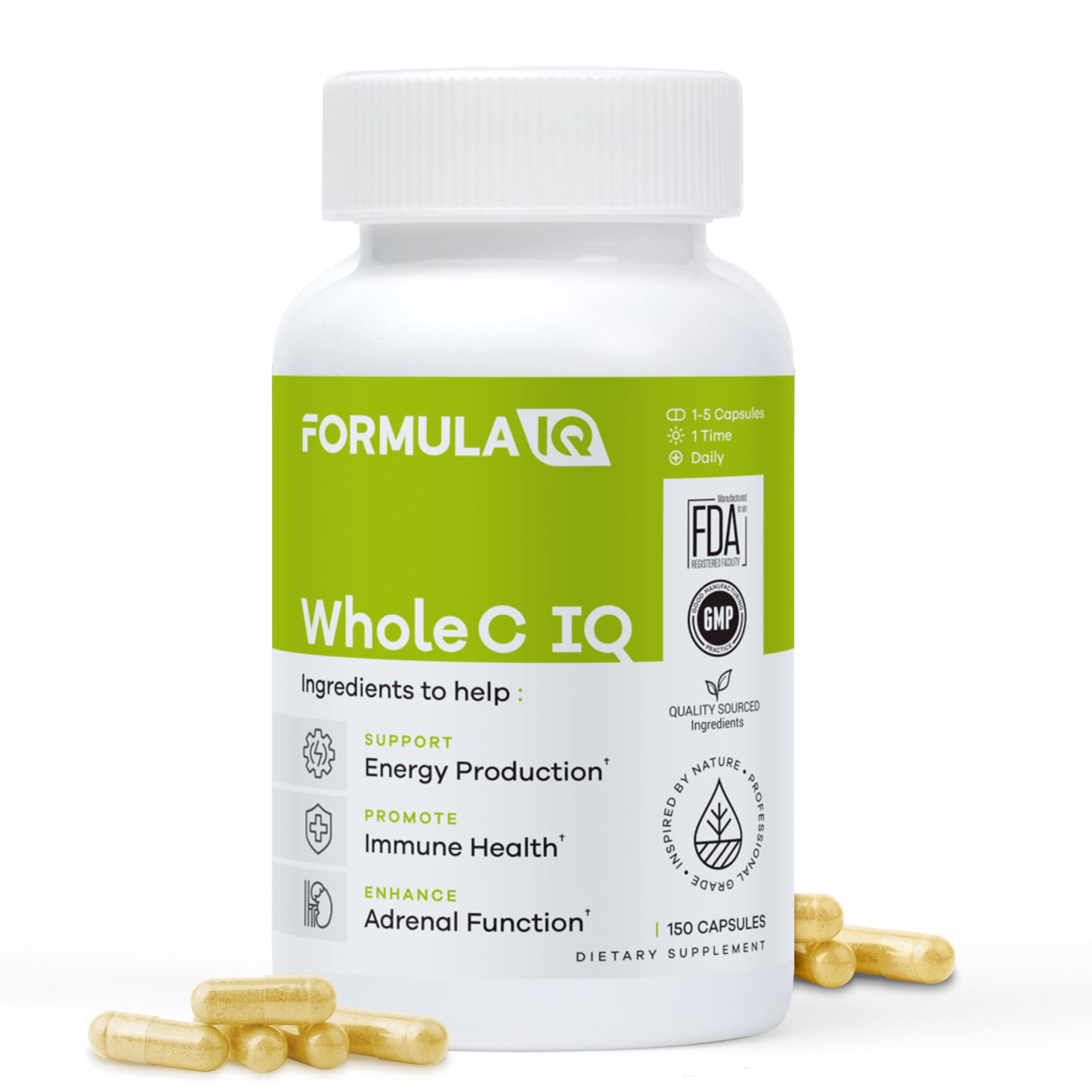 FIQ Whole C IQ frente del envase mostrando etiqueta y beneficios