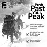 FIRST ENDURANCE envase al lado de una regla para comparar tamaño y dosis