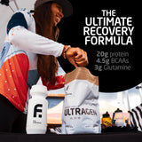 FIRST ENDURANCE atleta tomando Ultragen Cappuccino tras entrenamiento intenso