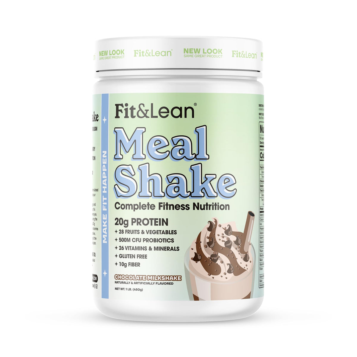 Fit & Lean frente del envase mostrando diseño y cantidad 1 lb