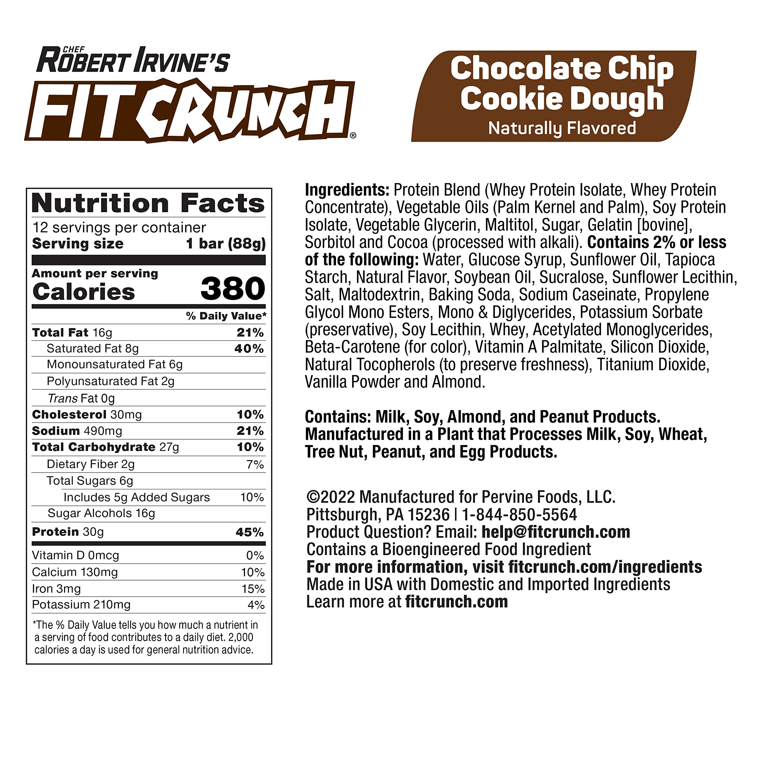 Fit Crunch detalle de seis capas con textura que realza sabor y contraste