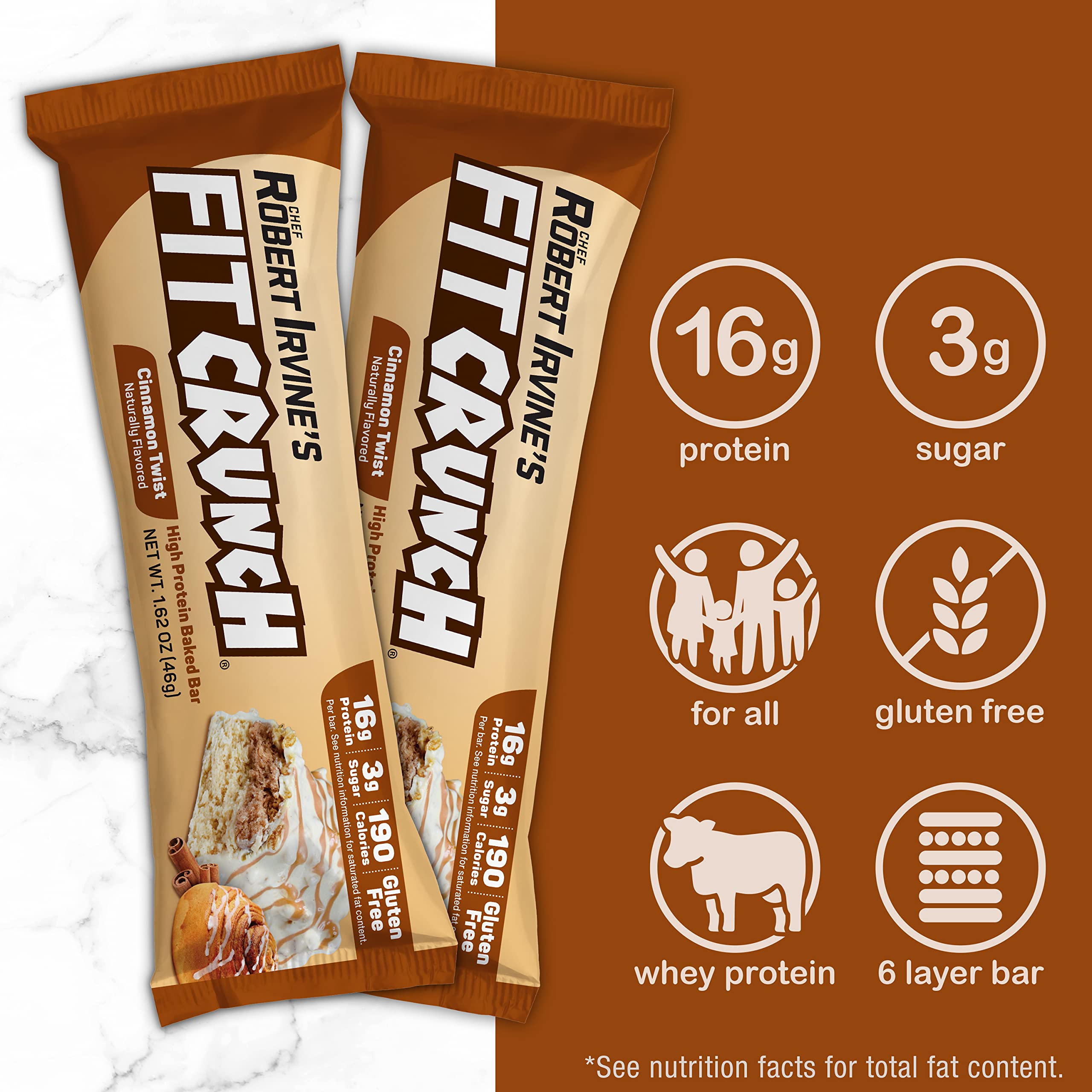 Fit Crunch primer plano de crujientes y glaseado que aportan textura
