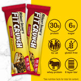 Fit Crunch barra sobre toalla de gimnasio que ilustra uso post-entrenamiento