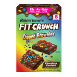 FitCrunch empaque frontal mostrando 8 brownies y beneficios nutricionales