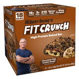 FitCrunch frente del empaque mostrando 18 barras, conveniencia y sabor