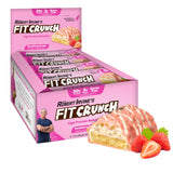 FitCrunch paquete frontal Strawberry Strudel mostrando diseño y tamaño práctico