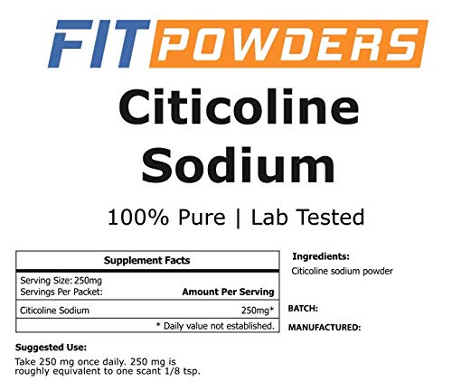 Envase FitPowders con etiqueta que indica pureza y pruebas de terceros