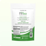 Etiqueta FitTea con lista de ingredientes naturales, transparencia y calidad