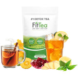FitTea presentación frontal mostrando caja y bolsitas, marca visible y confianza