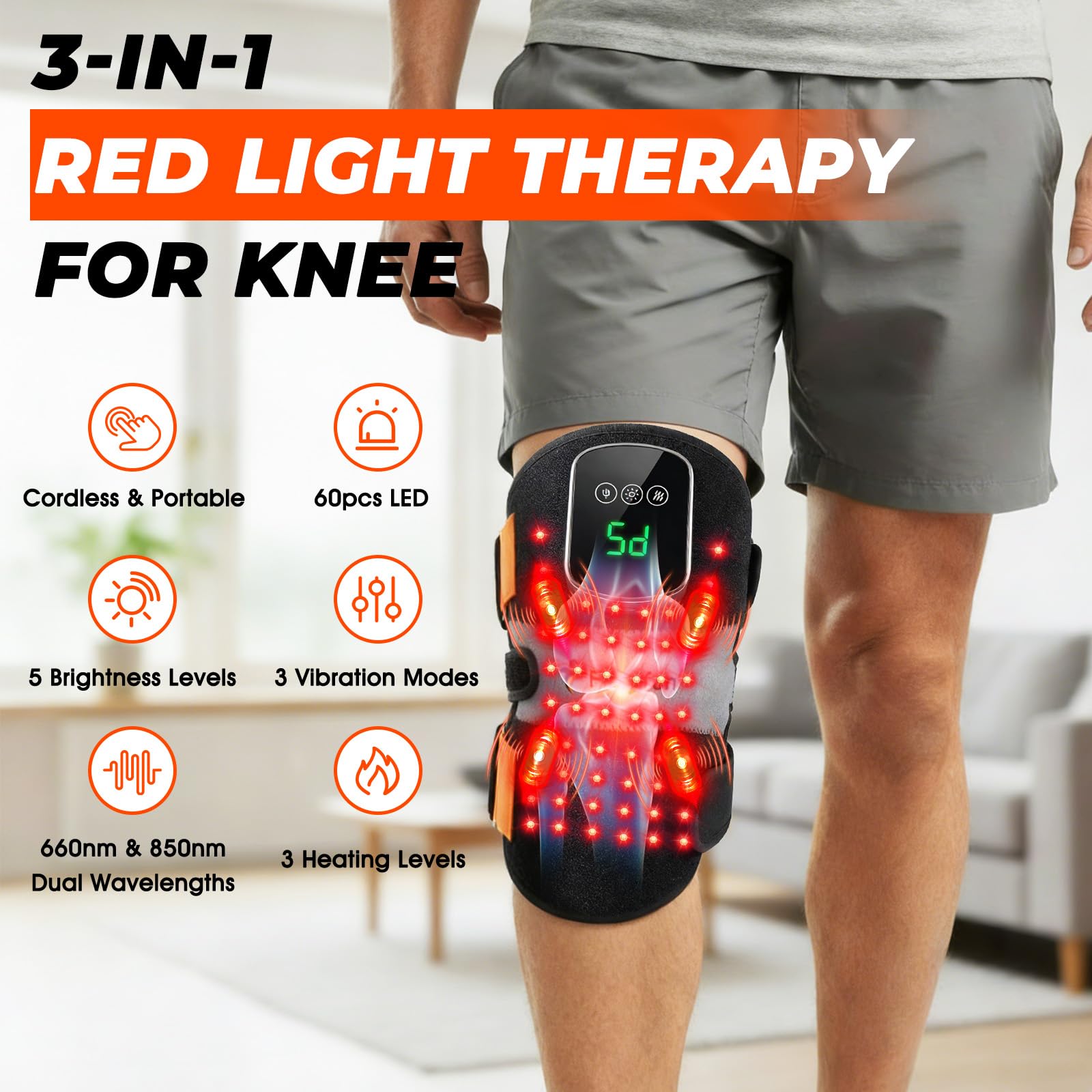 Fittyfun detalle matriz 60 LEDs para cobertura uniforme y mejor absorción