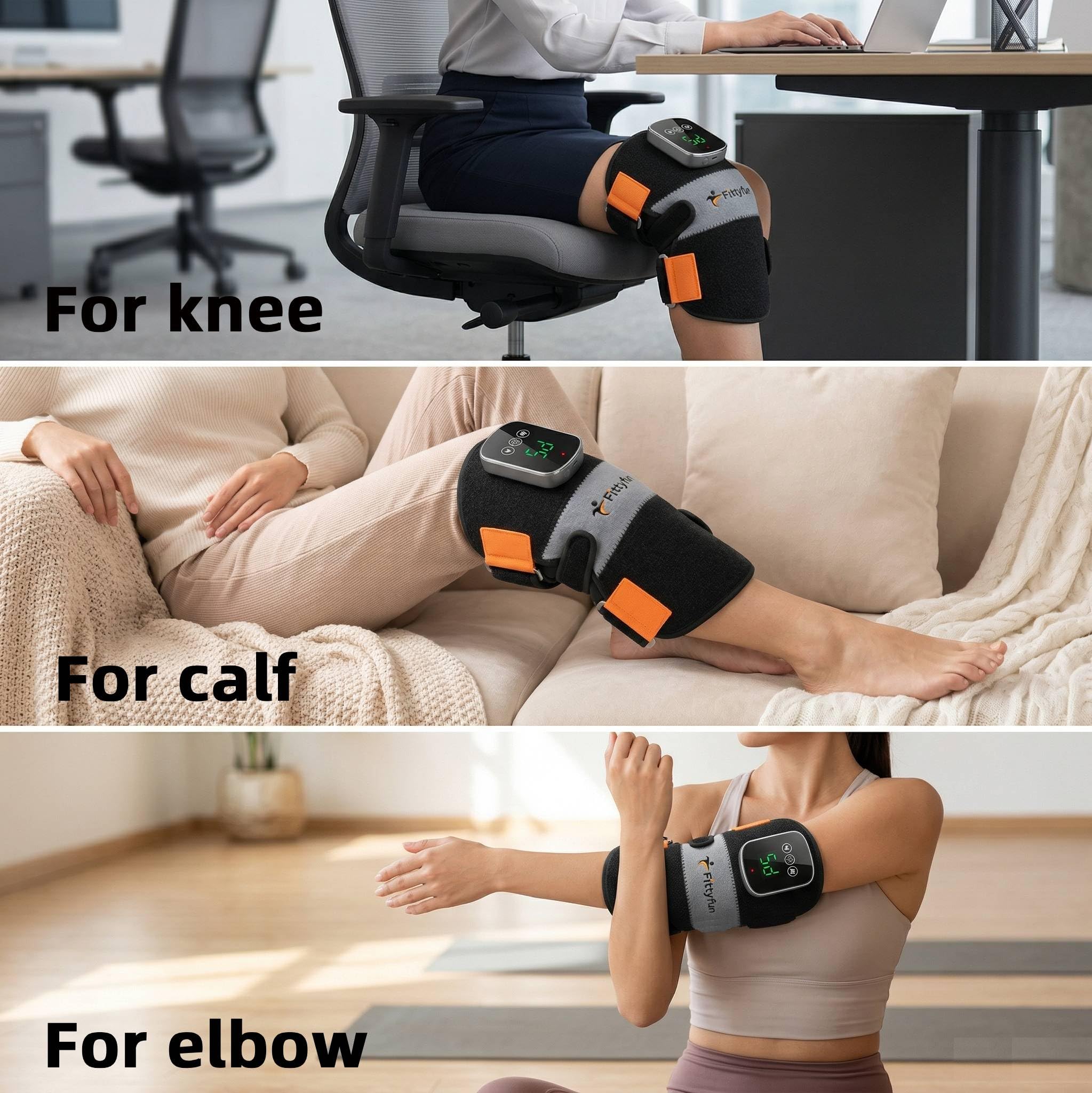Fittyfun pantalla táctil demostrando control fácil y selección de modos