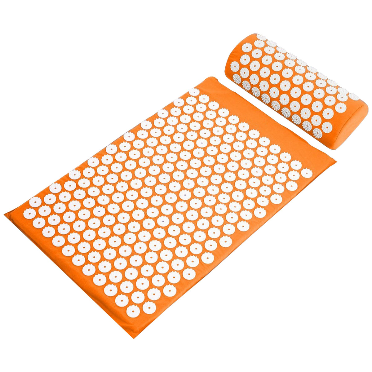 Fitvids esterilla frontal naranja mostrando cobertura de puntas para alivio de espalda