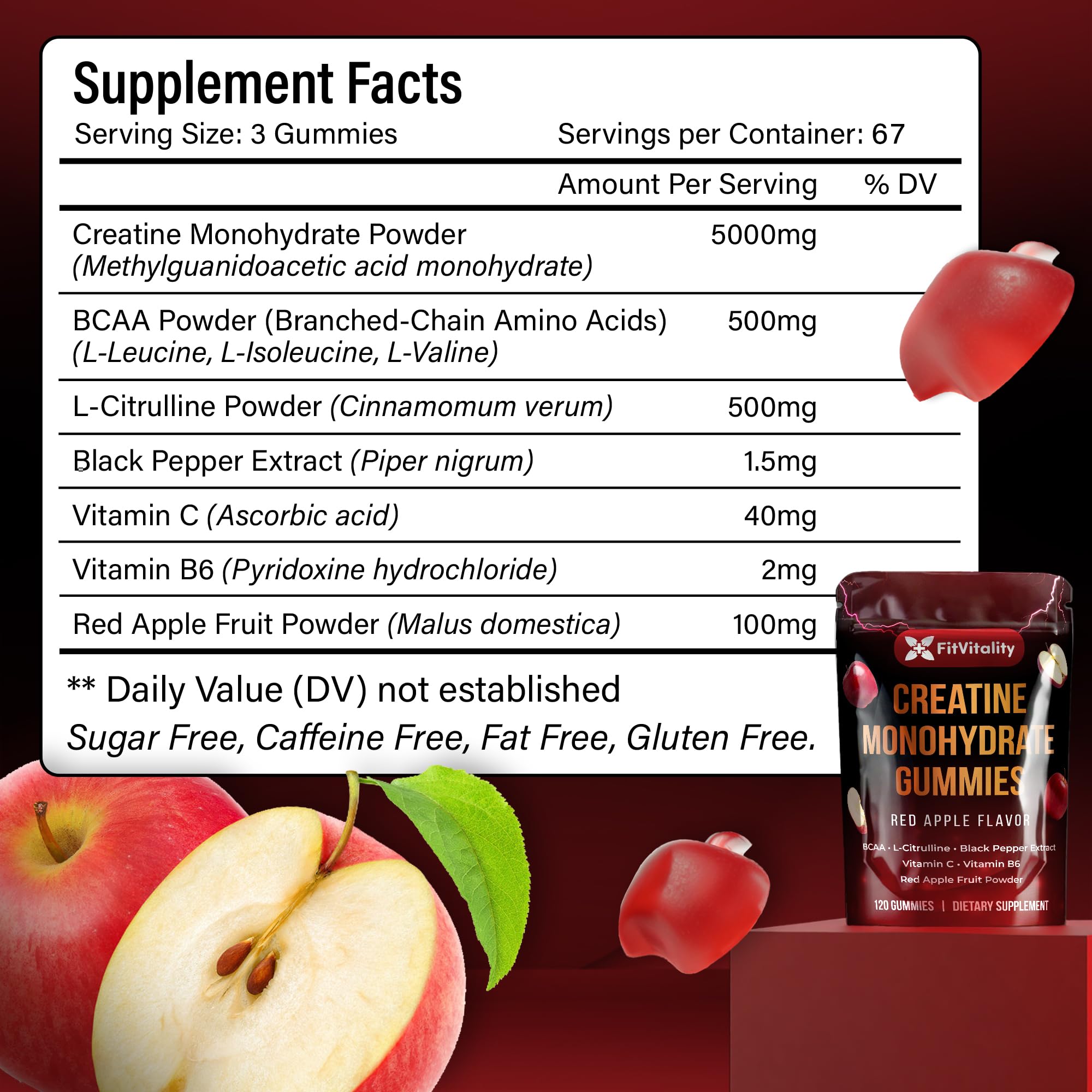 FitVitality primer plano de textura de gomita resaltando jugosidad