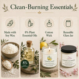 FKJOL vela encendida en baño creando ambiente relajante y fresco