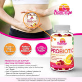 Familia tomando gominolas Flamingo Supplements para rutina digestiva cómoda