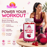 Flamingo Supplements persona tomando gomita antes de entrenar para energía