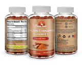 Flamingo Supplements etiqueta con ingredientes resaltando canela Ceylán y cromo