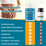 Flarovexarith Canna Cleanse comparación de tamaño junto a una moneda para referencia visual del producto